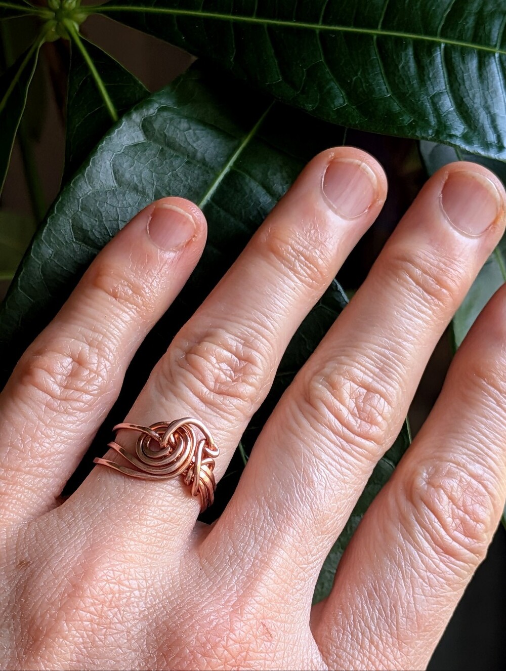 Celtic Copper Ring-Viking Knot-Artisan Crafted-Unisex - Picture 13 of 14